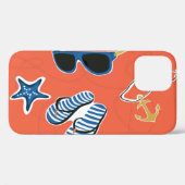 Zomerstrand: Ontspannend naadloos patroon. Case-Mate iPhone Case (Achterkant (horizontaal))