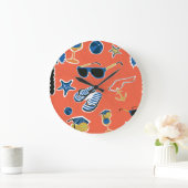 Zomerstrand: Ontspannend naadloos patroon. Grote Klok (Huis)