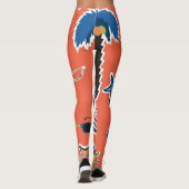 Zomerstrand: Ontspannend naadloos patroon. Leggings (Achterkant)