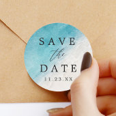 Zomerstrand Opslag Datum Ronde Sticker