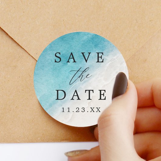 Zomerstrand Opslag Datum Ronde Sticker