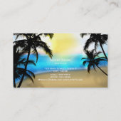 Zomerstrand & Palmbomen Tropisch Visitekaartje (Achterkant)