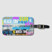 Zomerstrand Pret Tijd Bagagelabel (Voorkant (horizontaal))