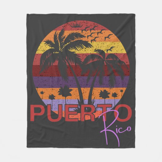 zomerstrand Puerto Rico Fleece Deken (Voorkant)