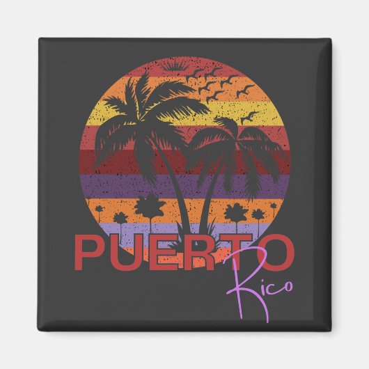  zomerstrand Puerto Rico Magneet (Voorkant)