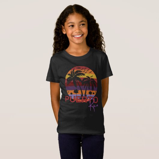 zomerstrand Puerto Rico T-shirt (Voorkant volledig)