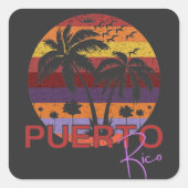  zomerstrand Puerto Rico Vierkante Sticker (Voorkant)