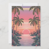 zomerstrand rustieke Waterverf thema bruiloft Kaart (Achterkant)