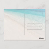 Zomerstrand scène blauw dank je wel  briefkaart (Achterkant)
