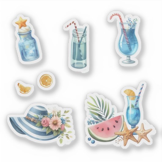 Zomerstrand Sticker (Voorkant)