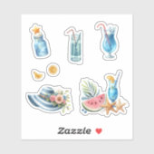 Zomerstrand Sticker (Vel)
