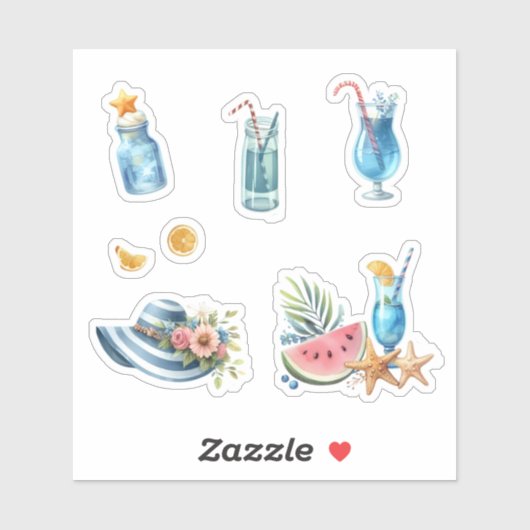 Zomerstrand Sticker (Vel)