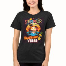 Zomerstrand T-Shirt – Retro Tropische Vibe 