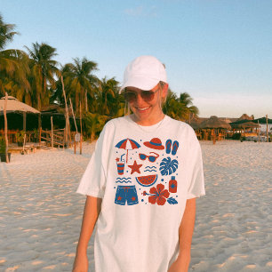 Zomerstrand Trendy Zomer T-shirt