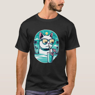 Zomerstrand Vakantie Reflecterende Zonnebril Schat T-shirt