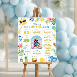 Zomerstrand Verjaardag Foto Mijlpaal Bord Poster