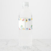 Zomerstrand Verjaardag Waterfles Label Etiket (Achterkant)