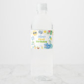 Zomerstrand Verjaardag Waterfles Label Etiket (Voorkant)