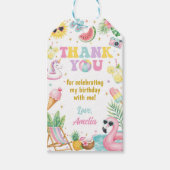 Zomerstrand Verjaardagsfeestje Bedankt Cadeaulabel (Voorkant)