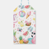 Zomerstrand Verjaardagsfeestje Bedankt Cadeaulabel (Achterkant)