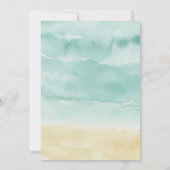 Zomerstrand Verjaardagsfeestje Kaart (Achterkant)