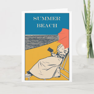 Zomerstrand Vintage Poster Kaart