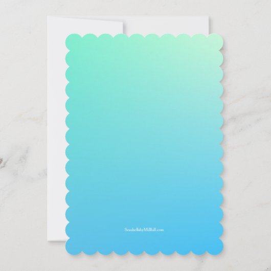 Zomerstrand Zeemeerminnen Verjaardagsfeestje Kaart (Achterkant)