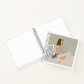 Zomerstrandbabe Mode-illustratie Notitieboek (Binnen)