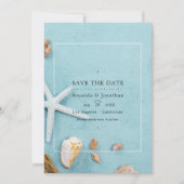 Zomerstrandbruiloft Sla de Datum op Save The Date (Voorkant)