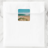 Zomerstranddag in de Zweedse archipel Vierkante Sticker (Tas)