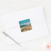 Zomerstranddag in de Zweedse archipel Vierkante Sticker (Envelop)