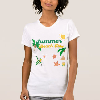 Zomerstranddag T-shirt | Tropische Palmboom Tee
