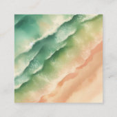 Zomerstrandfeest Bruiloft Zonsondergang Informatiekaartje (Achterkant)