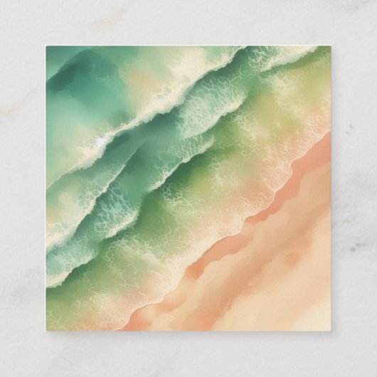 Zomerstrandfeest Bruiloft Zonsondergang Informatiekaartje (Achterkant)