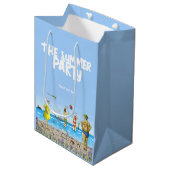 Zomerstrandfeest Medium Cadeauzakje (Voorkant Gekanteld)