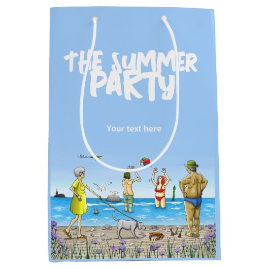 Zomerstrandfeest Medium Cadeauzakje (Voorkant)