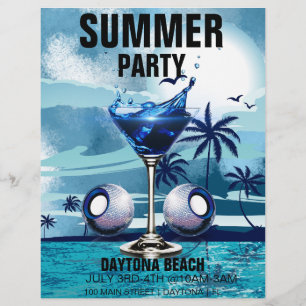 Zomerstrandfeest Promotionele Marketingevenement Flyer