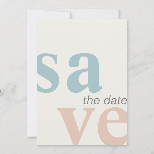 Zomerstrandfoto save the date (Voorkant)