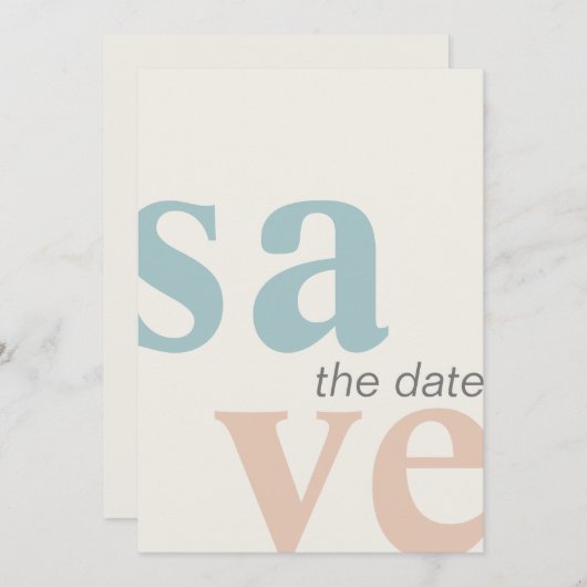 Zomerstrandfoto Save The Date (Voorkant / Achterkant)