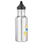 Zomerstrandkat Gepersonaliseerd RVS Waterfles (Links)