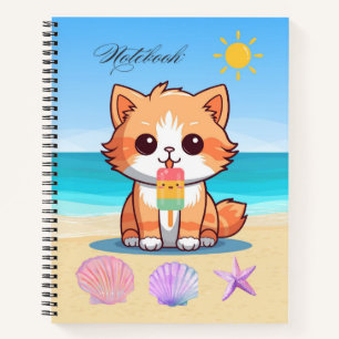 Zomerstrandkat Notitieboek