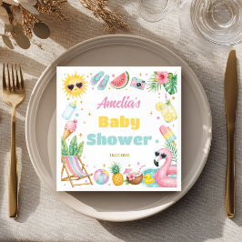Zomerstrandmeisje Baby Shower Feestservetten Servet