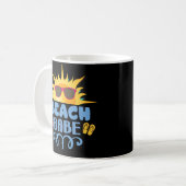 Zomerstrandmeisje koffiemok (Voorkant links)