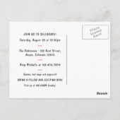 Zomerstrandmeisje verjaardagsfeest uitnodiging (Achterkant)