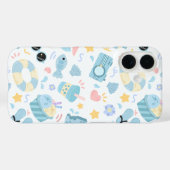 Zomerstrandpatroon in pastelkleuren Case-Mate iPhone case (Achterkant (horizontaal))