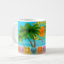 Zomerstrandplezier  koffiemok