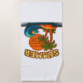 Zomerstrandstemming uit het verleden strandlaken (Voorkant)