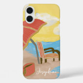 Zomerstrandstoel geïllustreerd Case-Mate iPhone case (Achterkant)