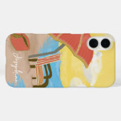 Zomerstrandstoel geïllustreerd Case-Mate iPhone case (Achterkant (horizontaal))