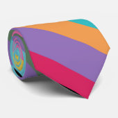 Zomerstrepen diagonale stropdas (Opgerold)